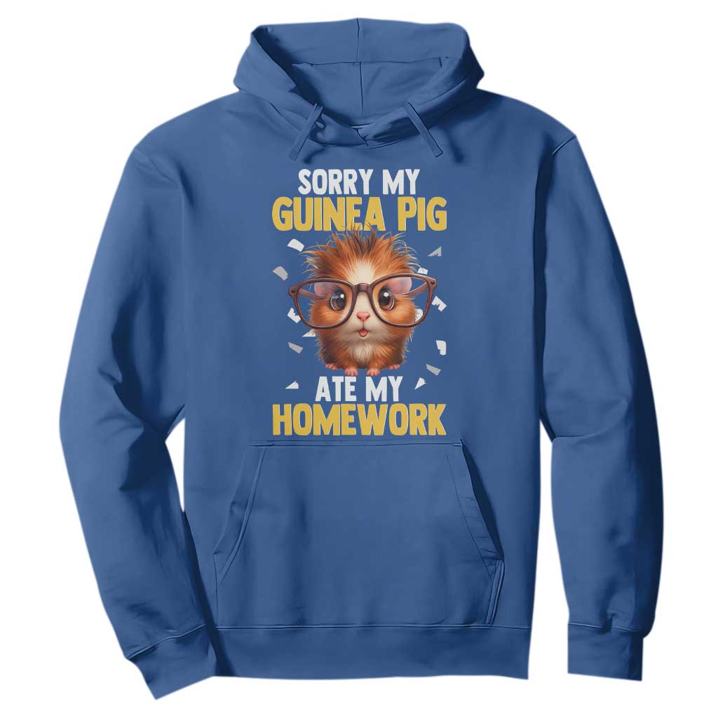 Funny My Guinea Pig Ate My Homework Hoodie Gift For Rodent Lovers TS12 Royal Blue Print Your Wear