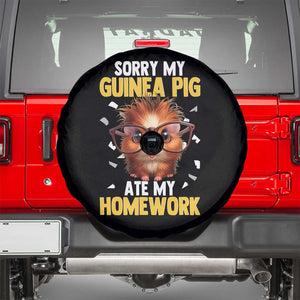 Funny My Guinea Pig Ate My Homework Spare Tire Cover Gift For Rodent Lovers TS12 Black Print Your Wear