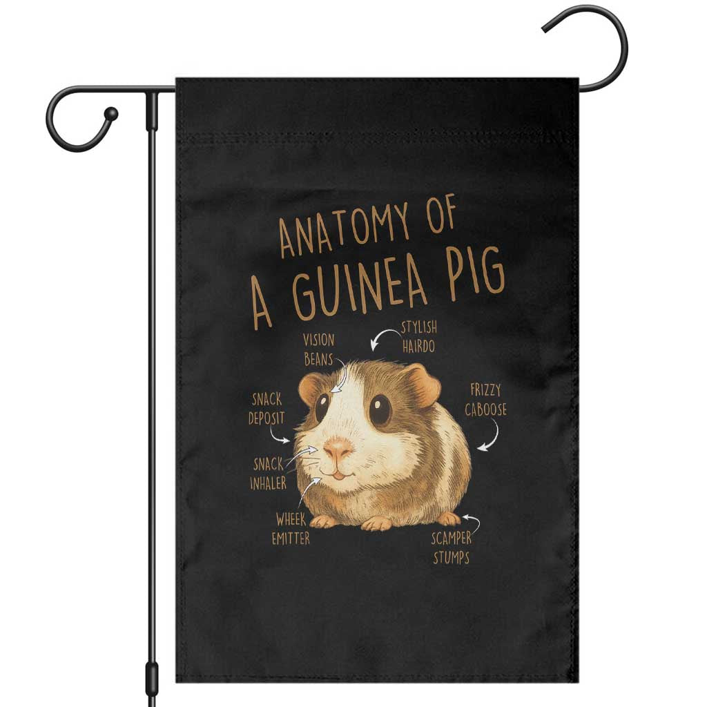 Anatomy Of A Guinea Pig Garden Flag Funny Cavy Lover Animal Anatomy Gift TS12 Black Print Your Wear