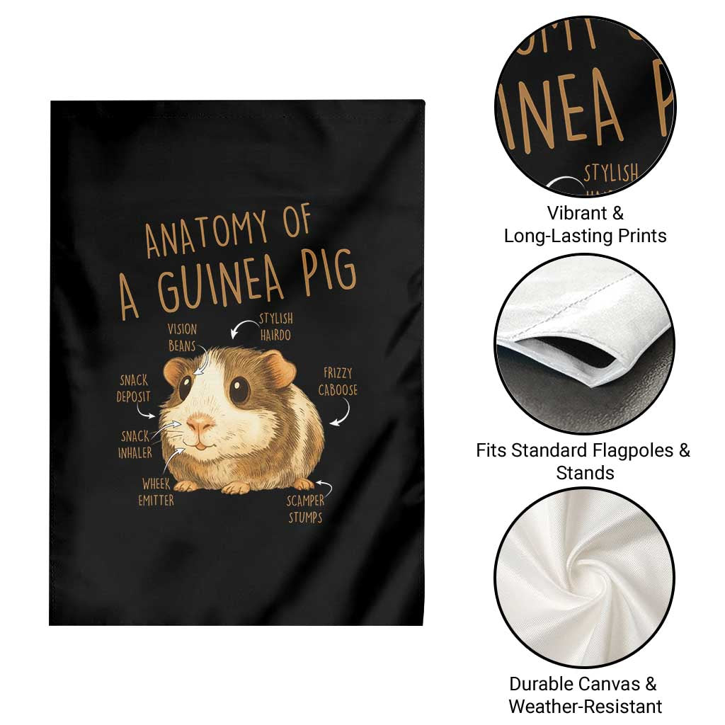 Anatomy Of A Guinea Pig Garden Flag Funny Cavy Lover Animal Anatomy Gift TS12 Print Your Wear