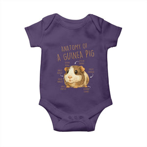 Anatomy Of A Guinea Pig Baby Onesie Funny Cavy Lover Animal Anatomy Gift TS12 Purple Print Your Wear