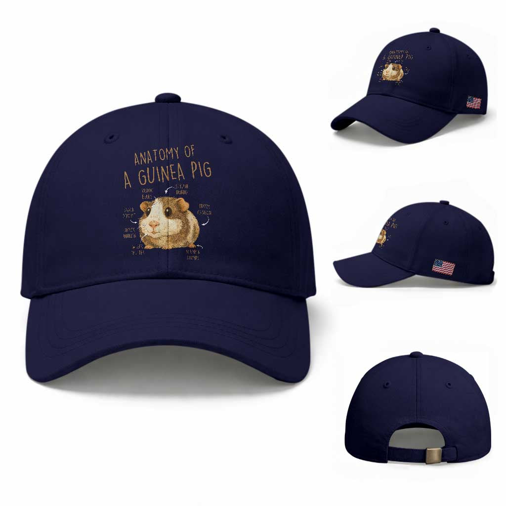 Anatomy Of A Guinea Pig Baseball Cap Funny Cavy Lover Animal Anatomy Gift TS12 Baseball Cap Universal Fit Dark Blue Print Your Wear