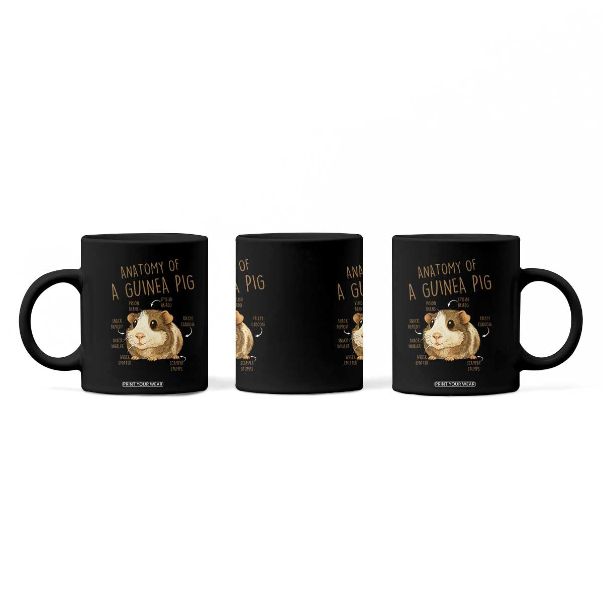 Anatomy Of A Guinea Pig Coffee Mug Funny Cavy Lover Animal Anatomy Gift TS12 Print Your Wear