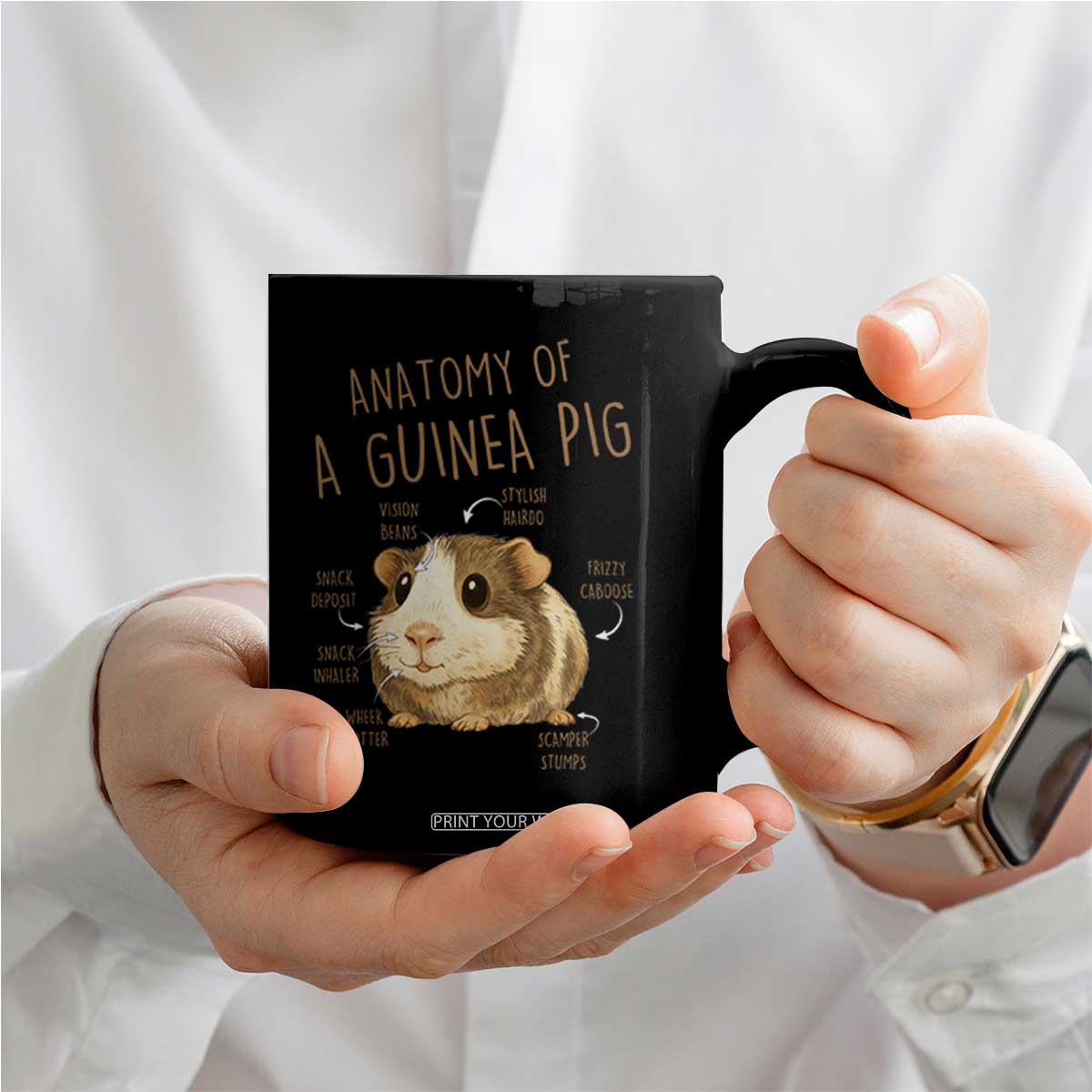 Anatomy Of A Guinea Pig Coffee Mug Funny Cavy Lover Animal Anatomy Gift TS12 Print Your Wear
