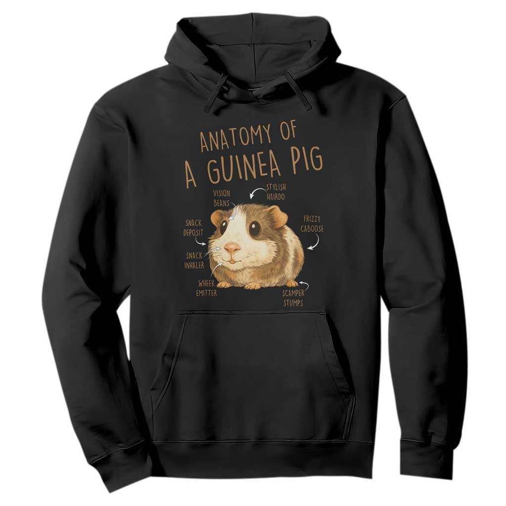 Anatomy Of A Guinea Pig Hoodie Funny Cavy Lover Animal Anatomy Gift TS12 Black Print Your Wear