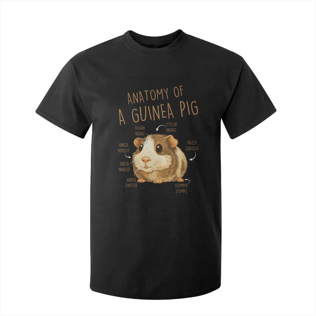 Anatomy Of A Guinea Pig T Shirt For Kid Funny Cavy Lover Animal Anatomy Gift TS12 Black Print Your Wear