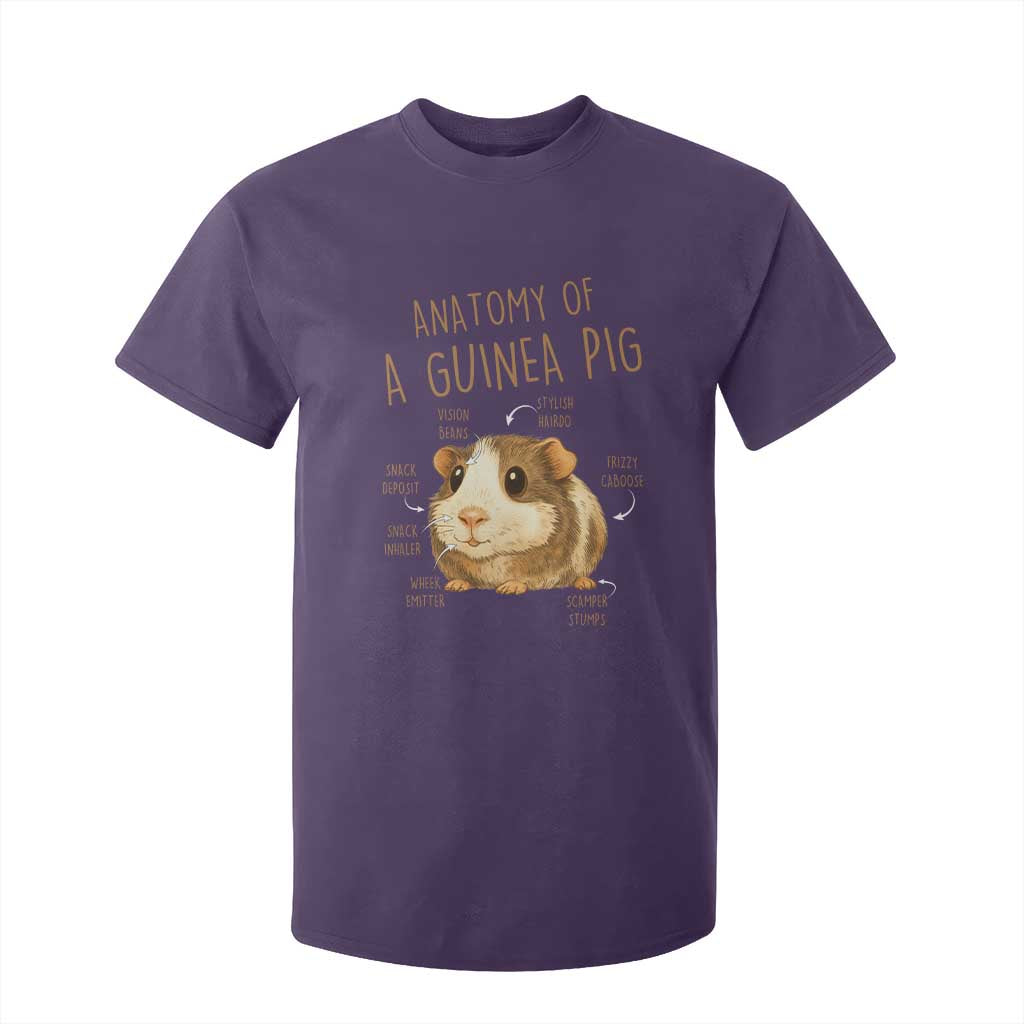 Anatomy Of A Guinea Pig T Shirt For Kid Funny Cavy Lover Animal Anatomy Gift TS12 Purple Print Your Wear