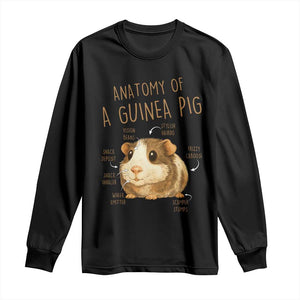 Anatomy Of A Guinea Pig Long Sleeve Shirt Funny Cavy Lover Animal Anatomy Gift TS12 Black Print Your Wear