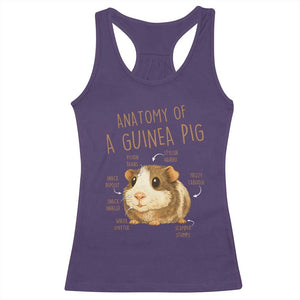 Anatomy Of A Guinea Pig Racerback Tank Top Funny Cavy Lover Animal Anatomy Gift TS12 Purple Print Your Wear