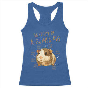 Anatomy Of A Guinea Pig Racerback Tank Top Funny Cavy Lover Animal Anatomy Gift TS12 Royal Blue Print Your Wear