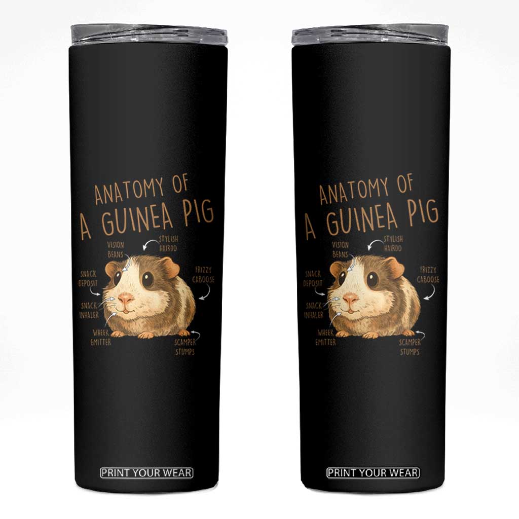 Anatomy Of A Guinea Pig Skinny Tumbler Funny Cavy Lover Animal Anatomy Gift TS12 Black Print Your Wear