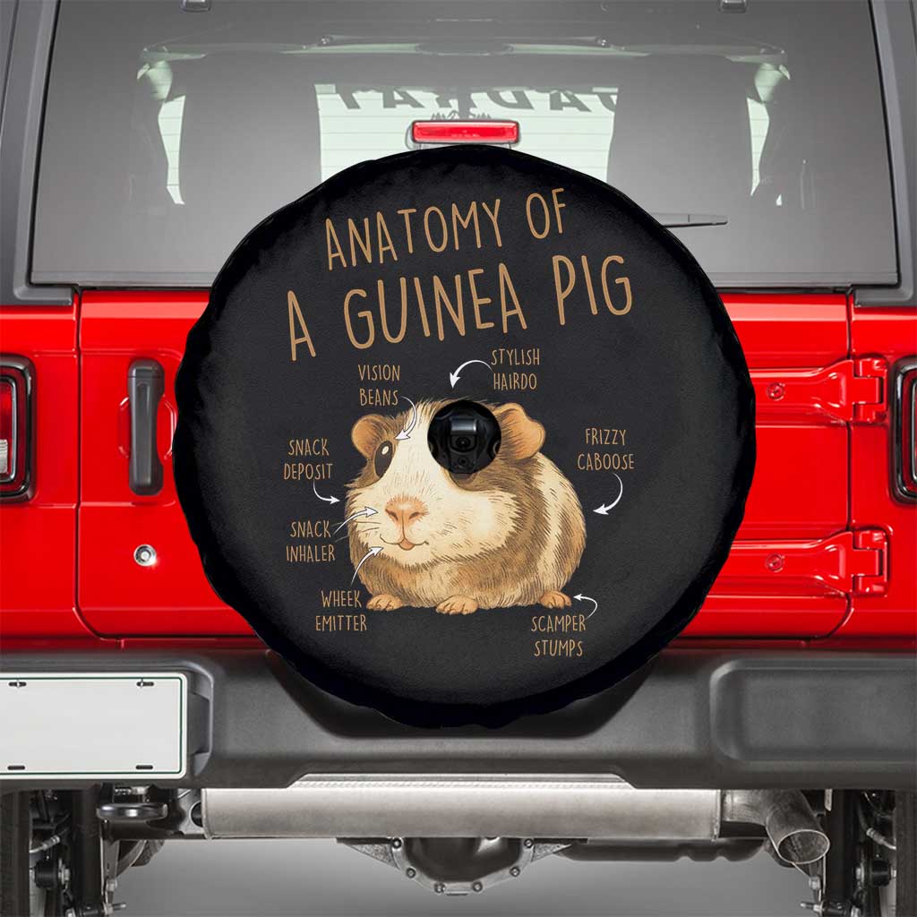 Anatomy Of A Guinea Pig Spare Tire Cover Funny Cavy Lover Animal Anatomy Gift TS12 Black Print Your Wear