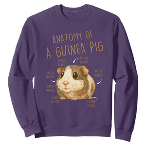Anatomy Of A Guinea Pig Sweatshirt Funny Cavy Lover Animal Anatomy Gift TS12 Purple Print Your Wear