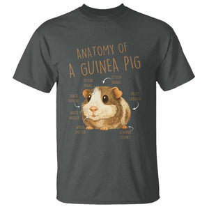 Anatomy Of A Guinea Pig T Shirt Funny Cavy Lover Animal Anatomy Gift TS12 Dark Heather Print Your Wear