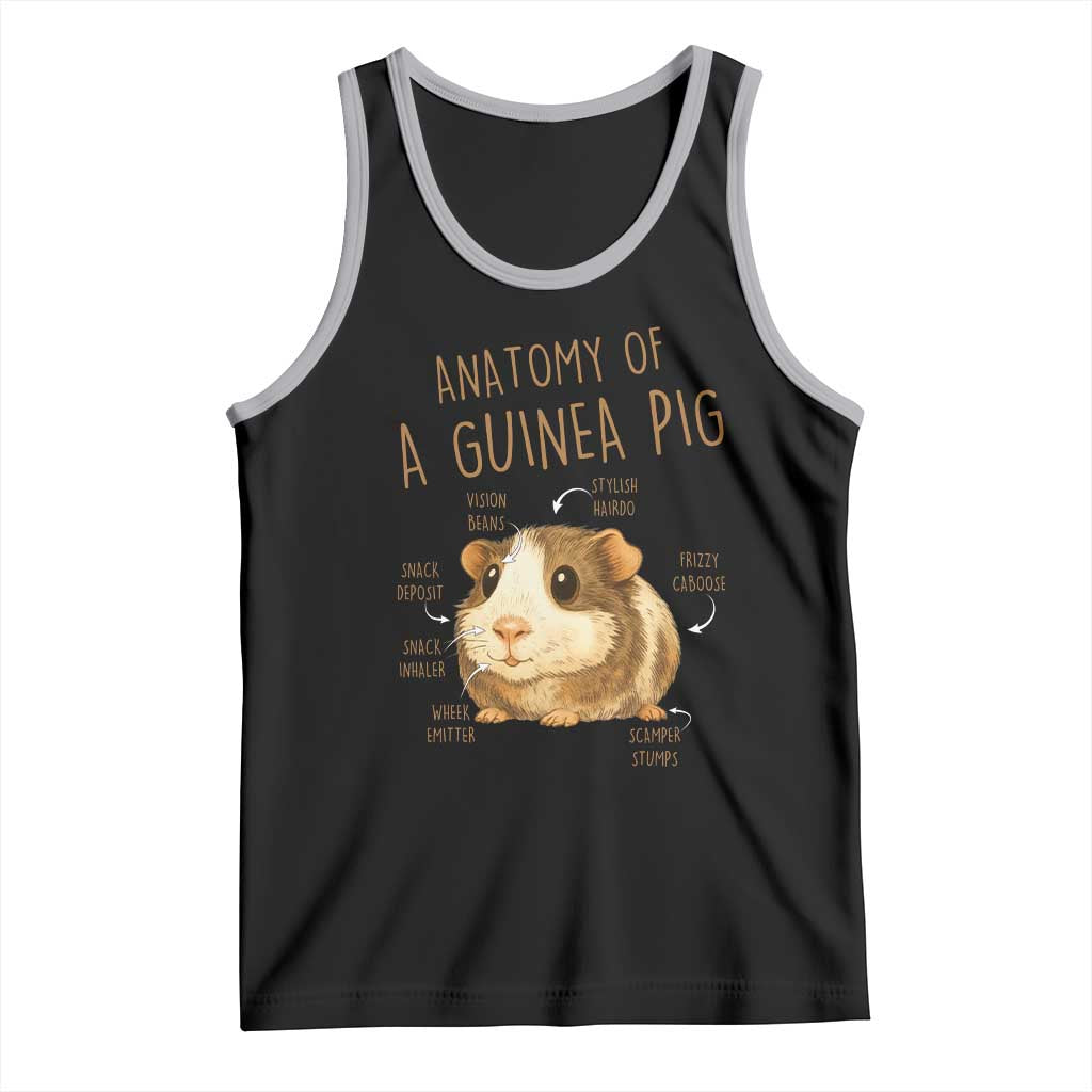 Anatomy Of A Guinea Pig Tank Top Funny Cavy Lover Animal Anatomy Gift TS12 Black Athletic Heather Print Your Wear