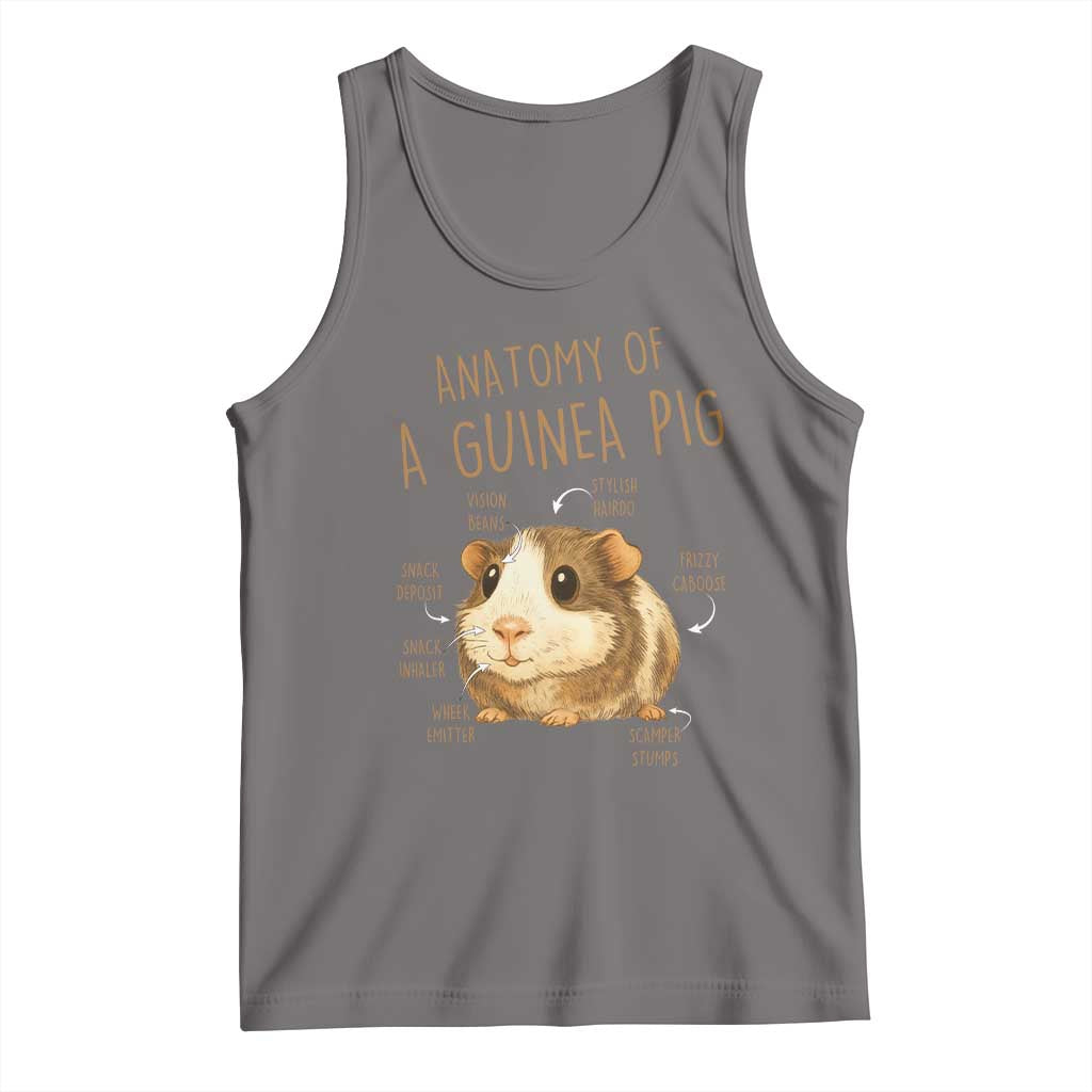 Anatomy Of A Guinea Pig Tank Top Funny Cavy Lover Animal Anatomy Gift TS12 Deep Heather Print Your Wear
