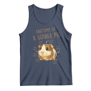 Anatomy Of A Guinea Pig Tank Top Funny Cavy Lover Animal Anatomy Gift TS12 Navy Print Your Wear