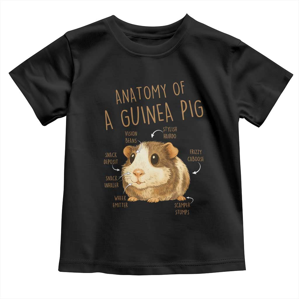 Anatomy Of A Guinea Pig Toddler T Shirt Funny Cavy Lover Animal Anatomy Gift TS12 Black Print Your Wear