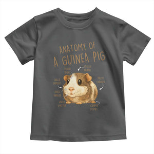 Anatomy Of A Guinea Pig Toddler T Shirt Funny Cavy Lover Animal Anatomy Gift TS12 Dark Heather Print Your Wear