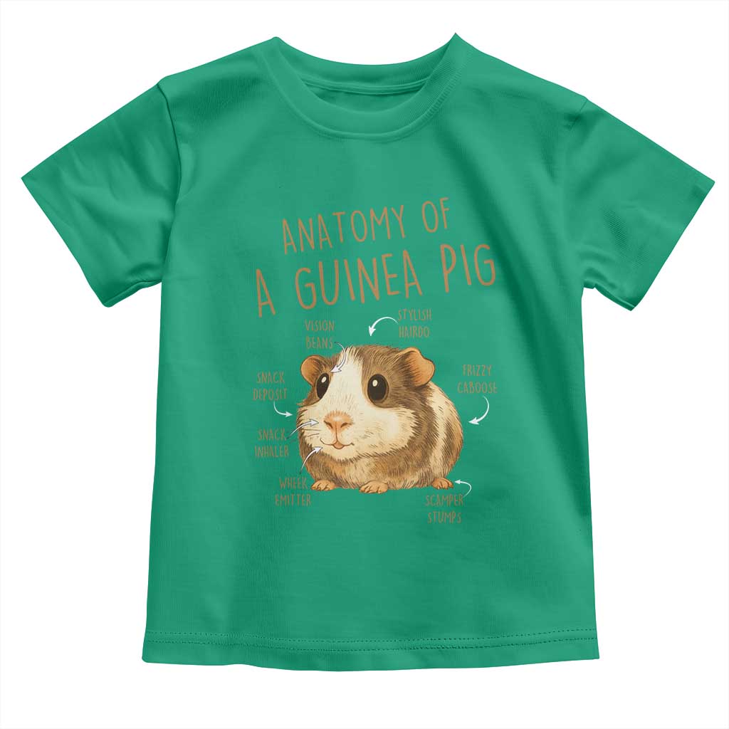 Anatomy Of A Guinea Pig Toddler T Shirt Funny Cavy Lover Animal Anatomy Gift TS12 Irish Green Print Your Wear