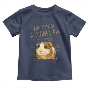 Anatomy Of A Guinea Pig Toddler T Shirt Funny Cavy Lover Animal Anatomy Gift TS12 Navy Print Your Wear
