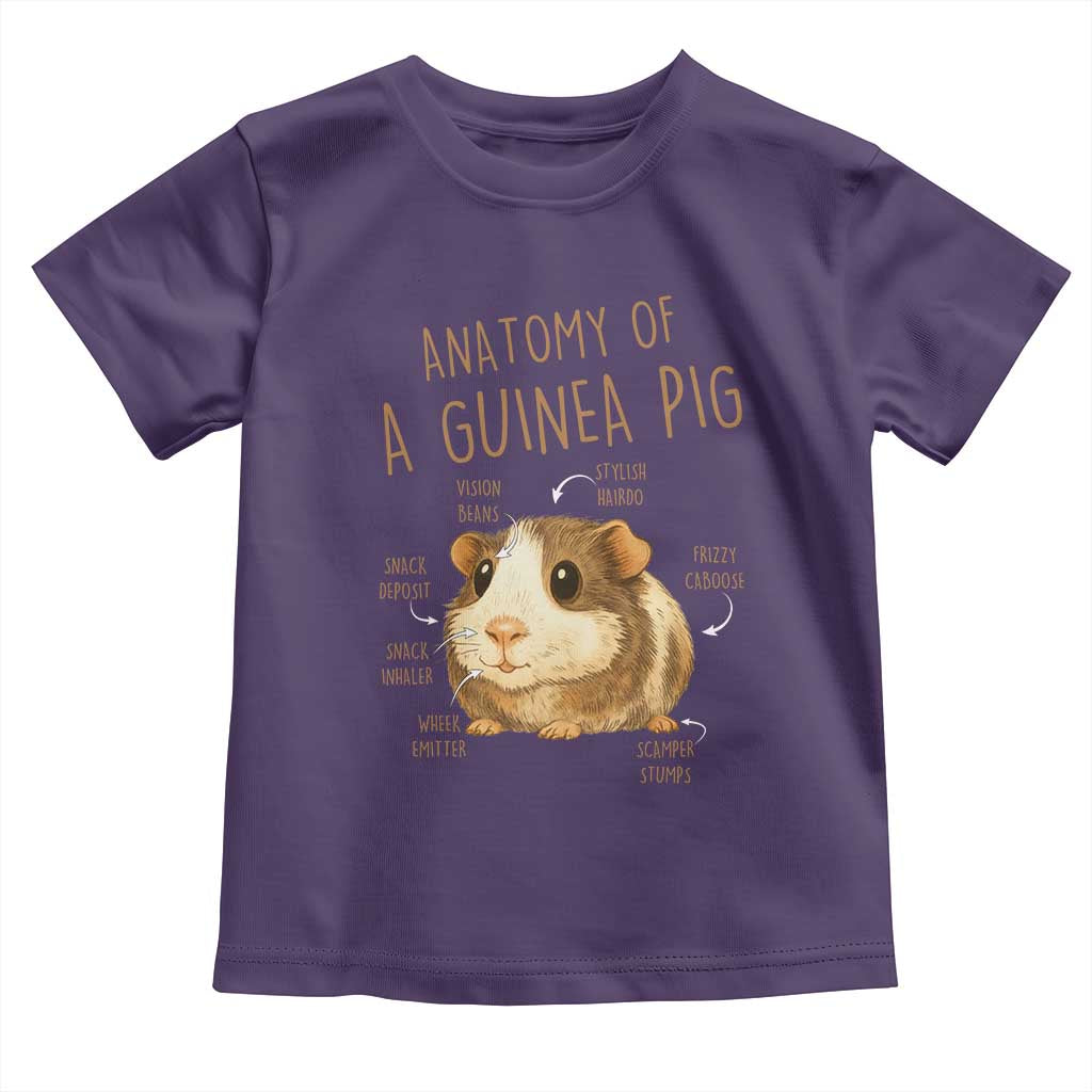 Anatomy Of A Guinea Pig Toddler T Shirt Funny Cavy Lover Animal Anatomy Gift TS12 Purple Print Your Wear