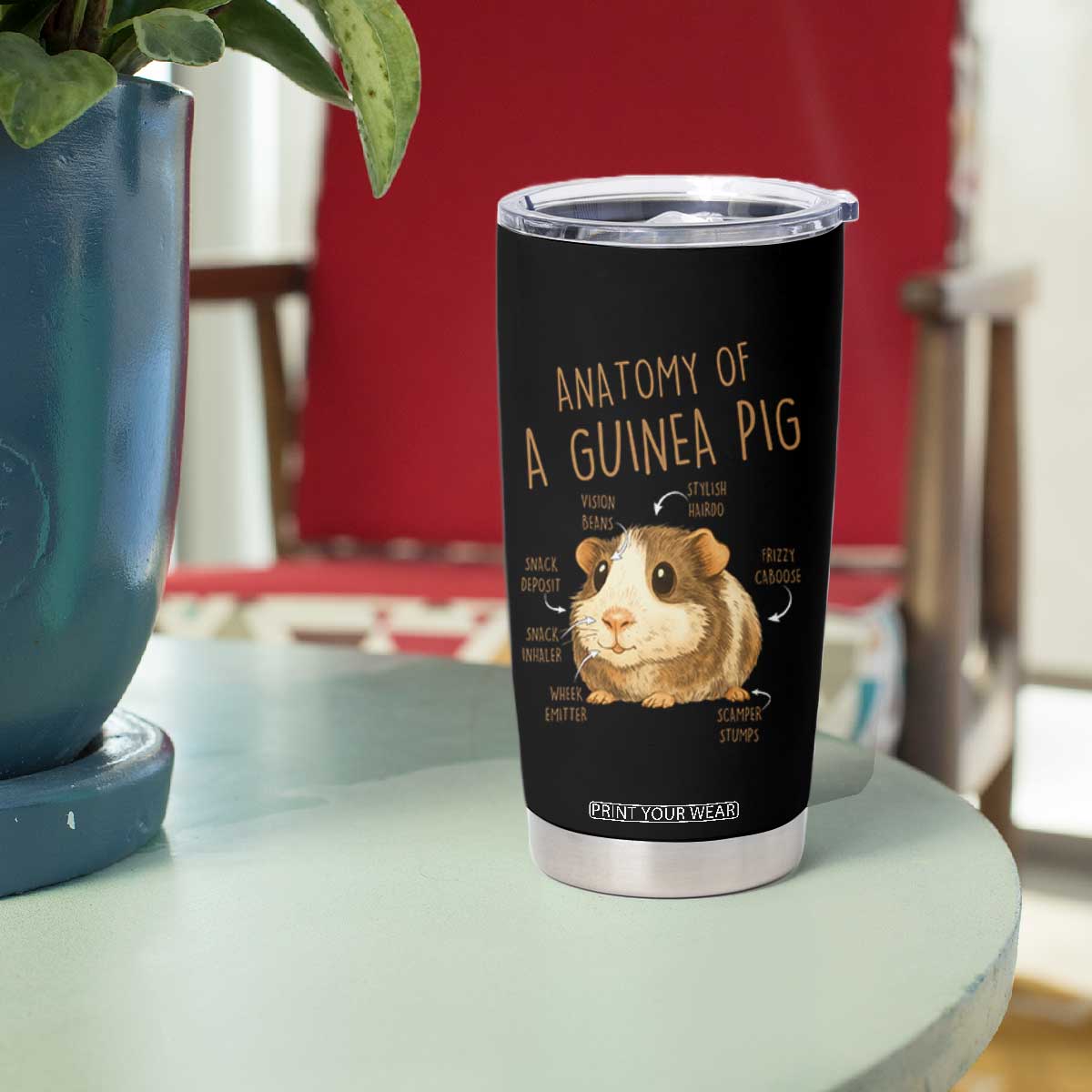 Anatomy Of A Guinea Pig Tumbler Cup Funny Cavy Lover Animal Anatomy Gift TS12 Print Your Wear