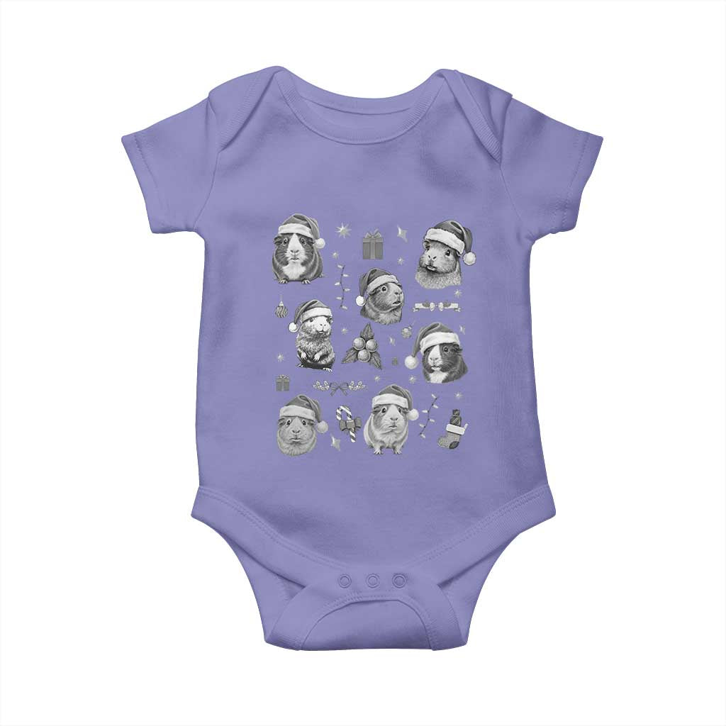 Christmas Guinea Pigs Baby Onesie Funny Cavy Lover Holiday Gift TS12 Violet Print Your Wear