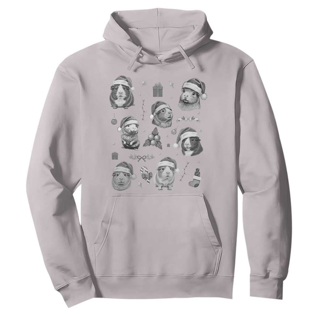 Christmas Guinea Pigs Hoodie Funny Cavy Lover Holiday Gift TS12 Ice Gray Print Your Wear
