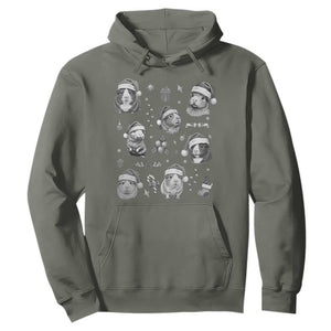 Christmas Guinea Pigs Hoodie Funny Cavy Lover Holiday Gift TS12 Military Green Print Your Wear