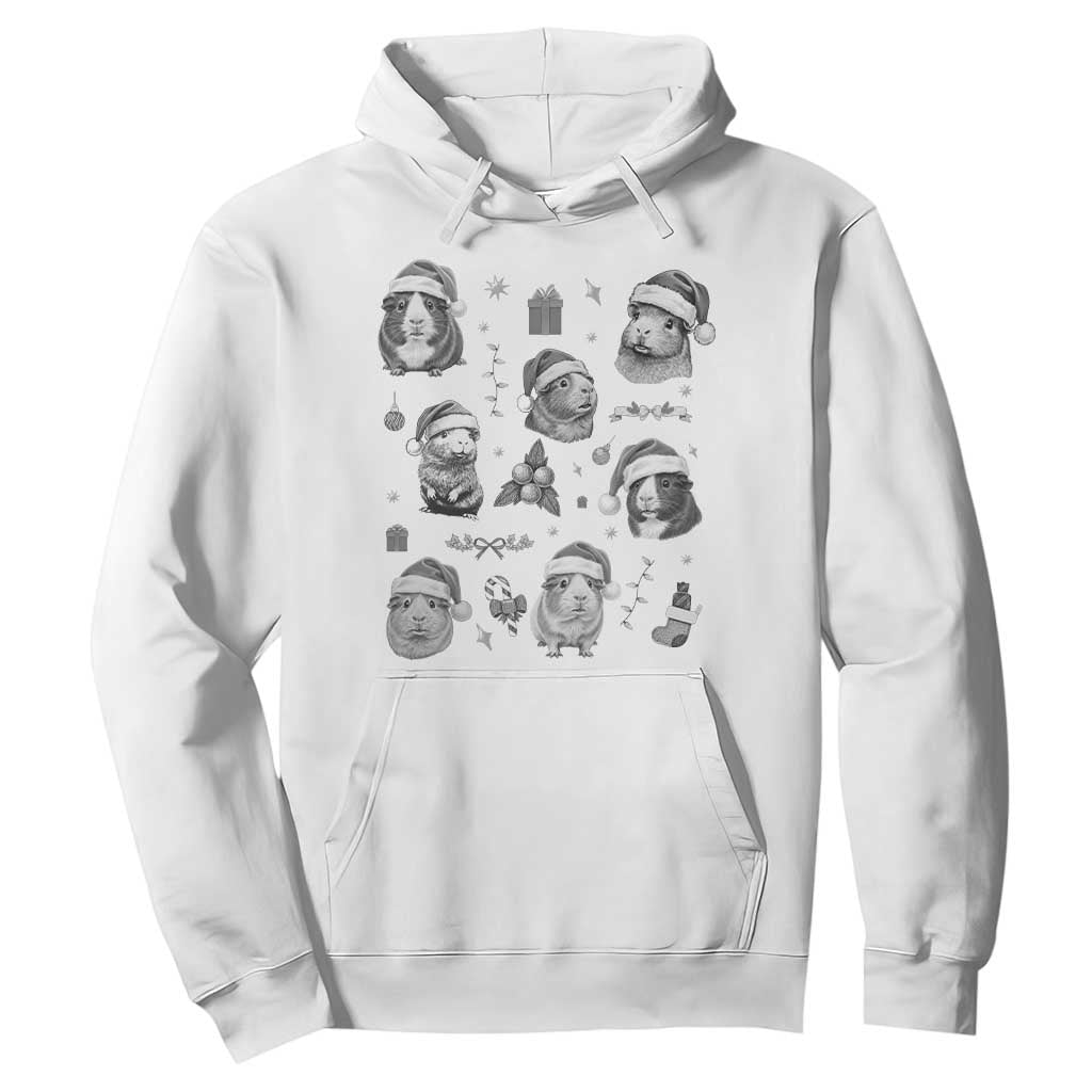 Christmas Guinea Pigs Hoodie Funny Cavy Lover Holiday Gift TS12 White Print Your Wear