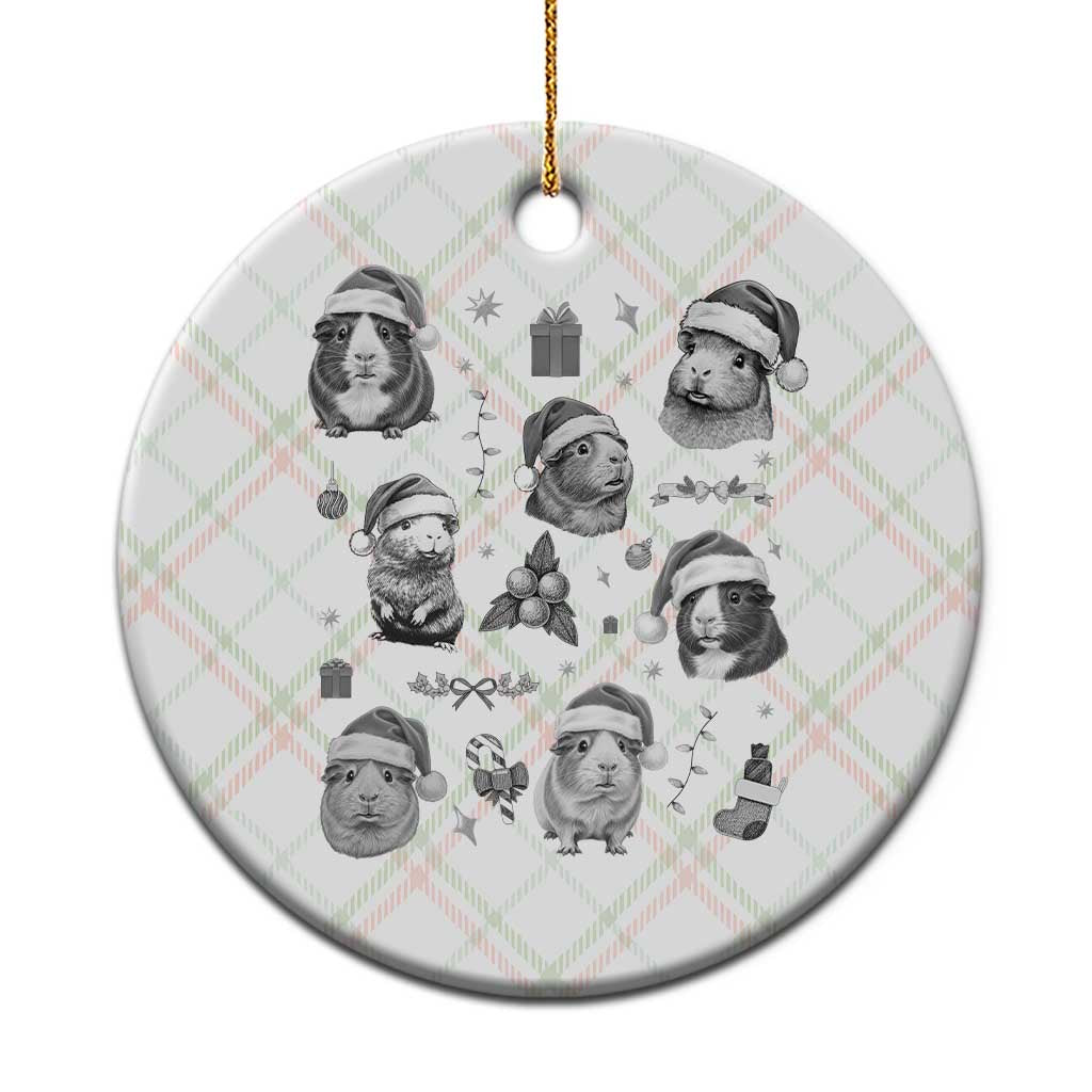 Christmas Guinea Pigs Ceramic Ornament Funny Cavy Lover Holiday Gift TS12 1pc Christmas Plaid Print Your Wear
