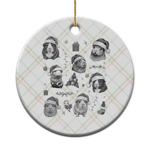 Christmas Guinea Pigs Ceramic Ornament Funny Cavy Lover Holiday Gift TS12 1pc Christmas Plaid Print Your Wear