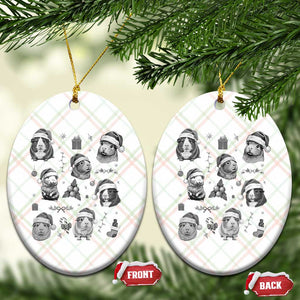 Christmas Guinea Pigs Ceramic Ornament Funny Cavy Lover Holiday Gift TS12 Print Your Wear