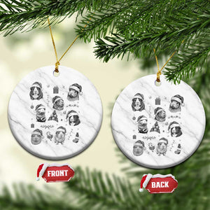 Christmas Guinea Pigs Ceramic Ornament Funny Cavy Lover Holiday Gift TS12 1pc White Marble Print Your Wear