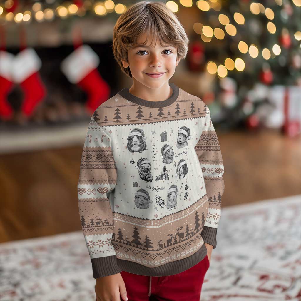 Christmas Guinea Pigs Ugly Christmas Sweater Funny Cavy Lover Holiday Gift TS12 Mocha Mousse Print Your Wear