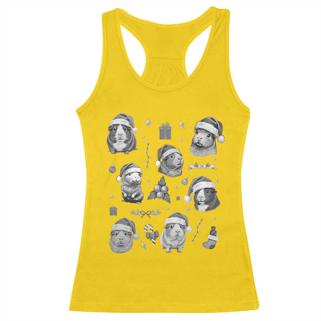 Christmas Guinea Pigs Racerback Tank Top Funny Cavy Lover Holiday Gift TS12 Daisy Print Your Wear