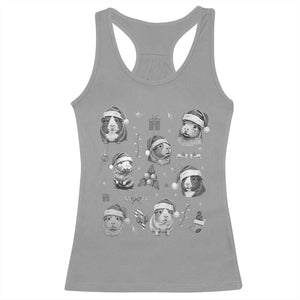 Christmas Guinea Pigs Racerback Tank Top Funny Cavy Lover Holiday Gift TS12 Sport Gray Print Your Wear