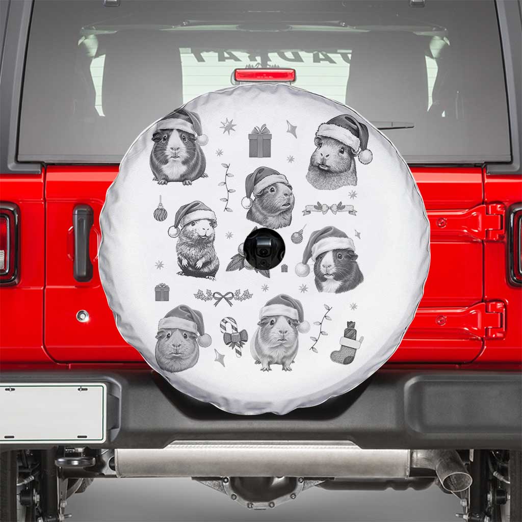 Christmas Guinea Pigs Spare Tire Cover Funny Cavy Lover Holiday Gift TS12 White Print Your Wear