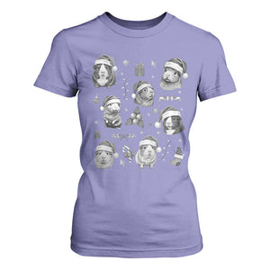 Christmas Guinea Pigs T Shirt For Women Funny Cavy Lover Holiday Gift TS12 Violet Print Your Wear