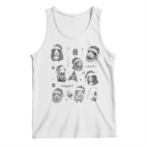 Christmas Guinea Pigs Tank Top Funny Cavy Lover Holiday Gift TS12 White Print Your Wear