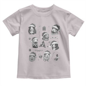Christmas Guinea Pigs Toddler T Shirt Funny Cavy Lover Holiday Gift TS12 Ice Gray Print Your Wear