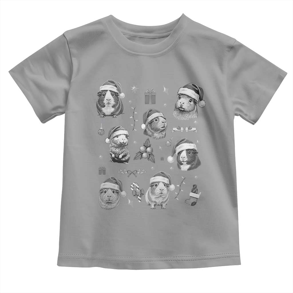 Christmas Guinea Pigs Toddler T Shirt Funny Cavy Lover Holiday Gift TS12 Sport Gray Print Your Wear