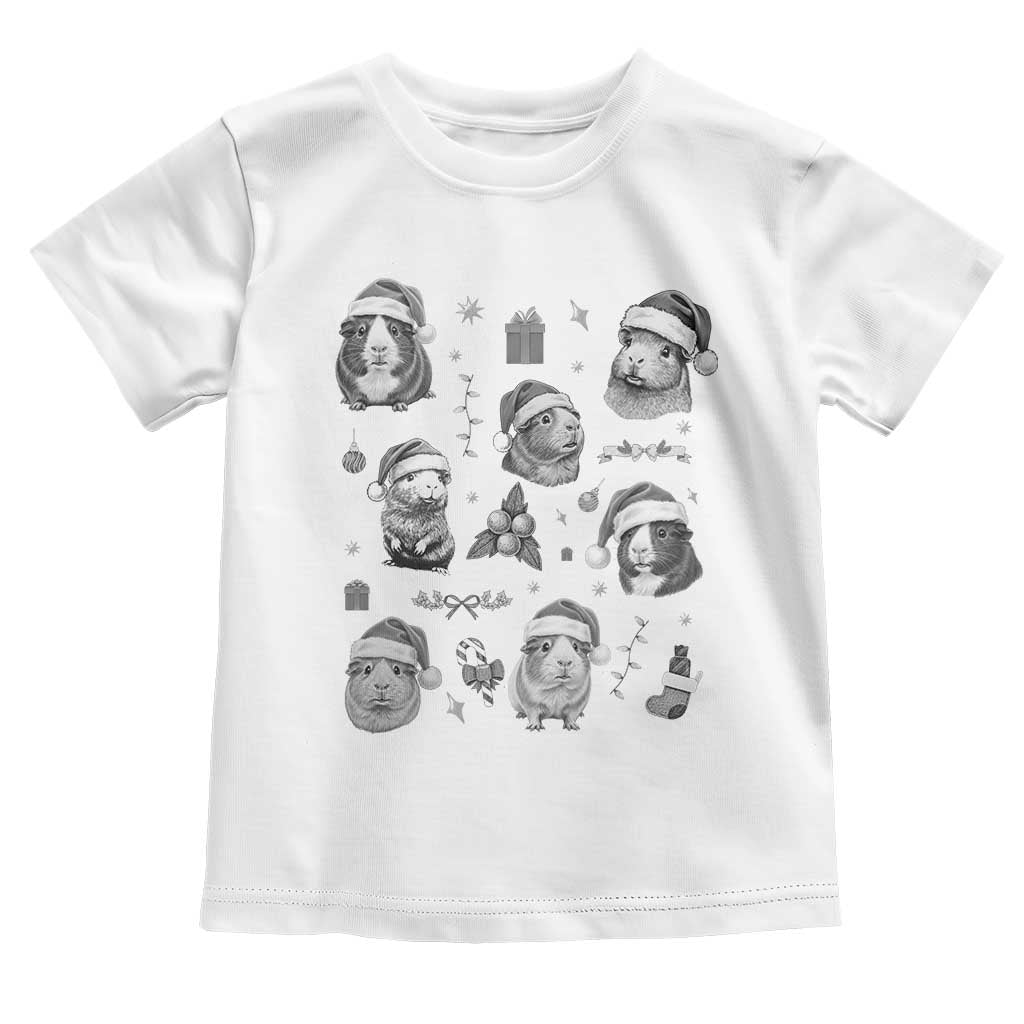 Christmas Guinea Pigs Toddler T Shirt Funny Cavy Lover Holiday Gift TS12 White Print Your Wear
