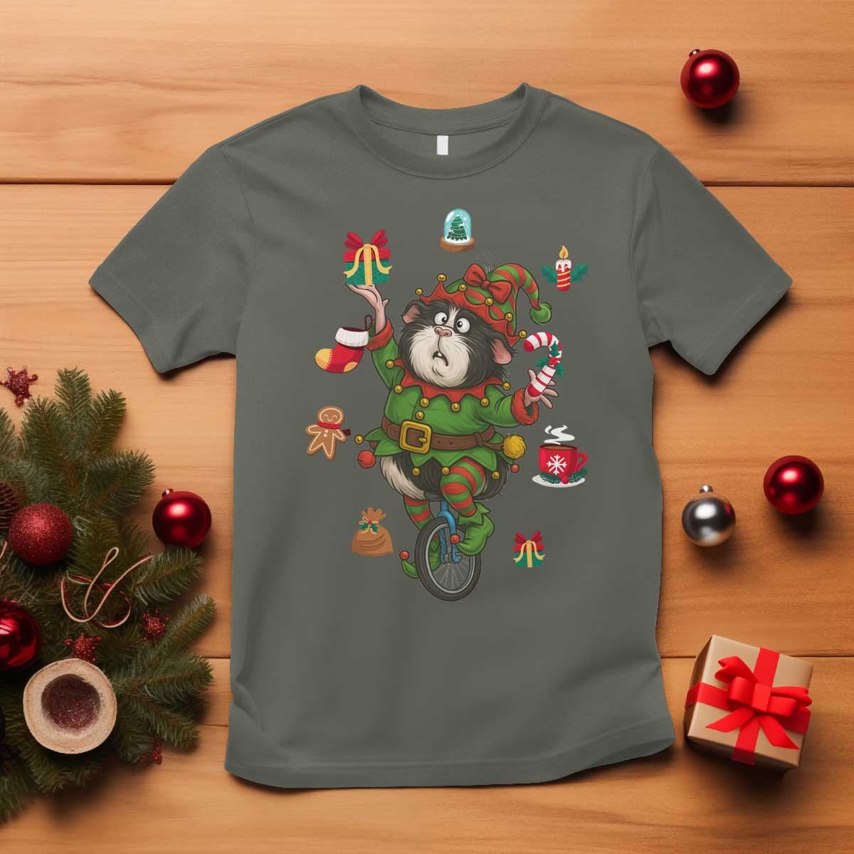 Guinea Pig Master Juggler T Shirt Funny Christmas Cavy Lover Gift TS12 Military Green Print Your Wear