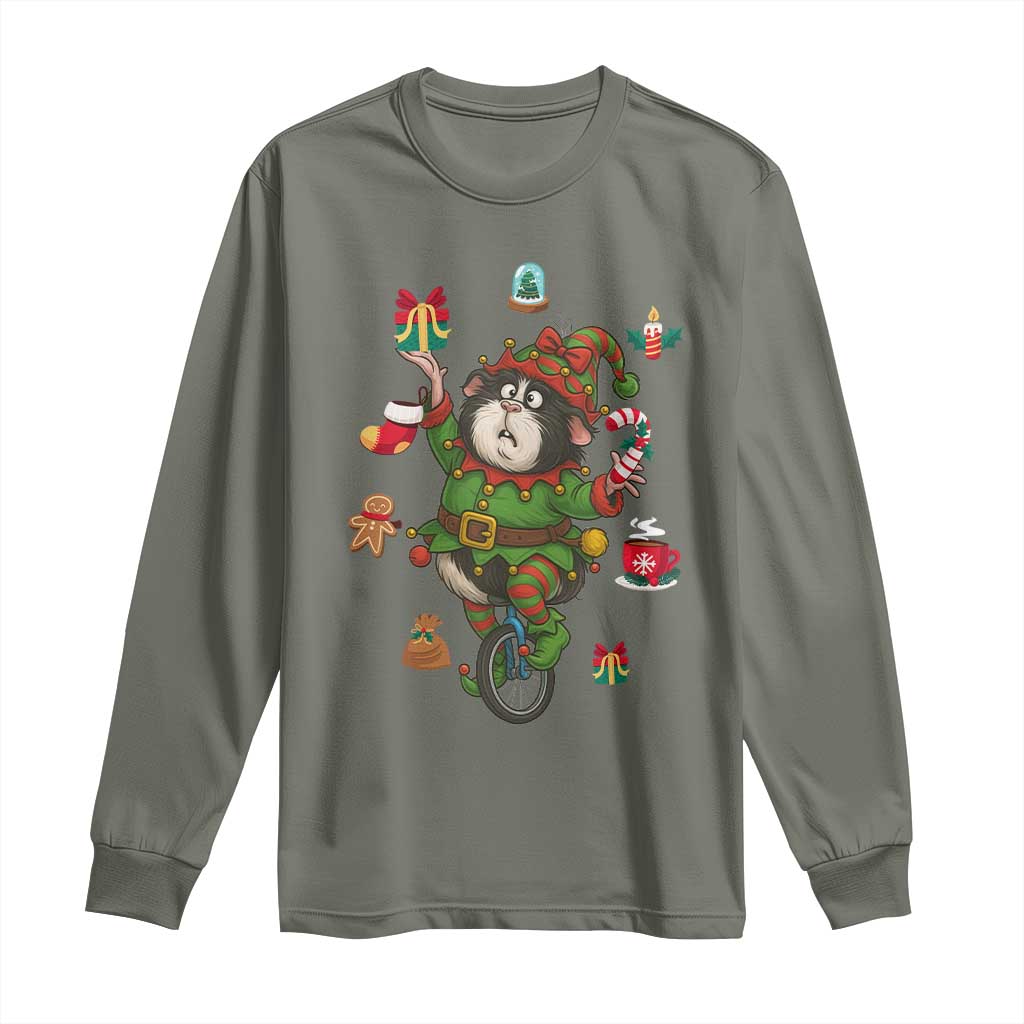 Guinea Pig Master Juggler Long Sleeve Shirt Funny Christmas Cavy Lover Gift TS12 Military Green Print Your Wear