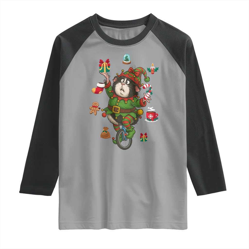 Guinea Pig Master Juggler Raglan Shirt Funny Christmas Cavy Lover Gift TS12 Sport Gray Black Print Your Wear
