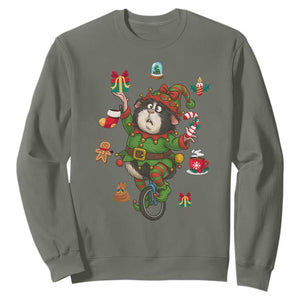 Guinea Pig Master Juggler Sweatshirt Funny Christmas Cavy Lover Gift TS12 Military Green Print Your Wear