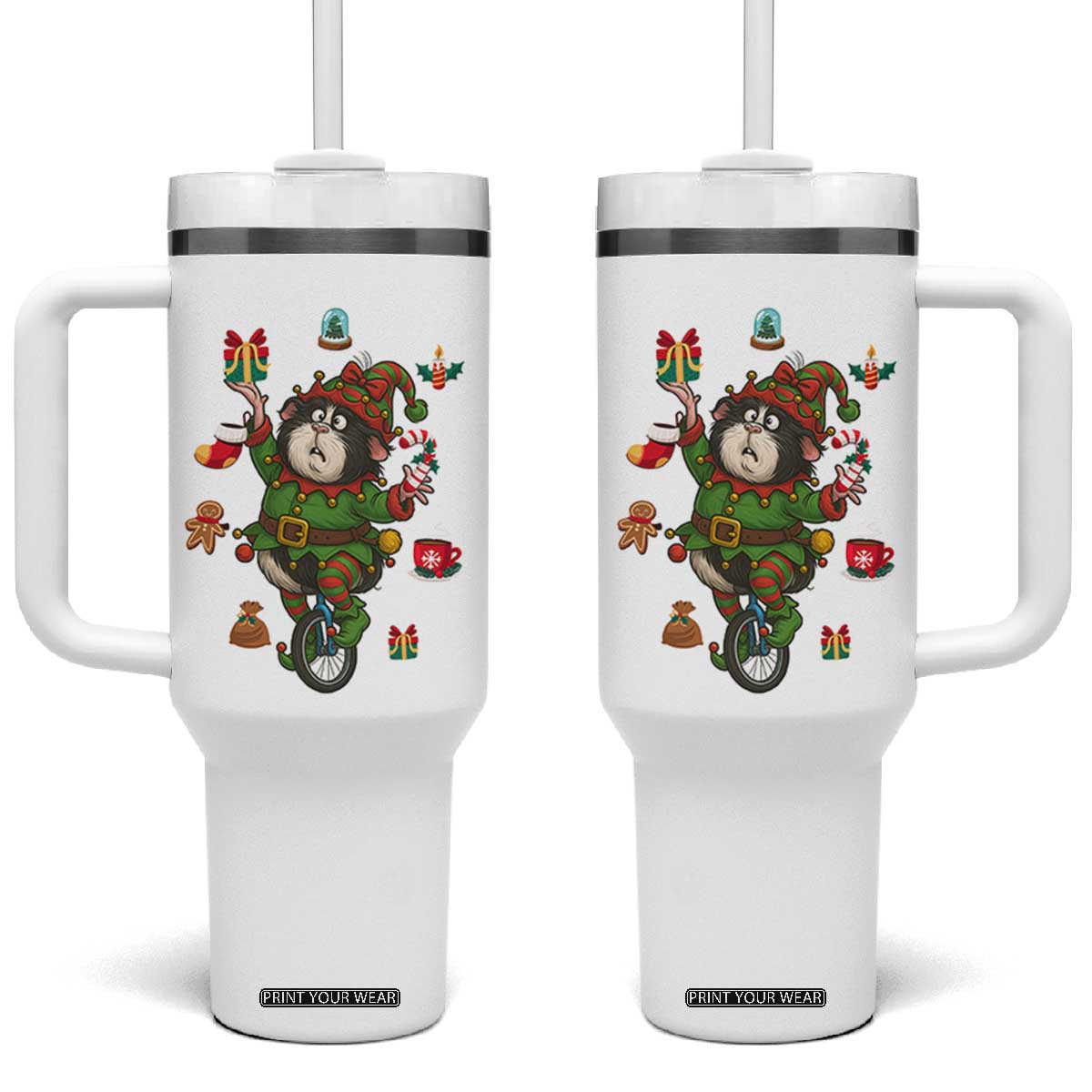 Guinea Pig Master Juggler Tumbler With Handle Funny Christmas Cavy Lover Gift TS12 One Size: 40 oz White Print Your Wear