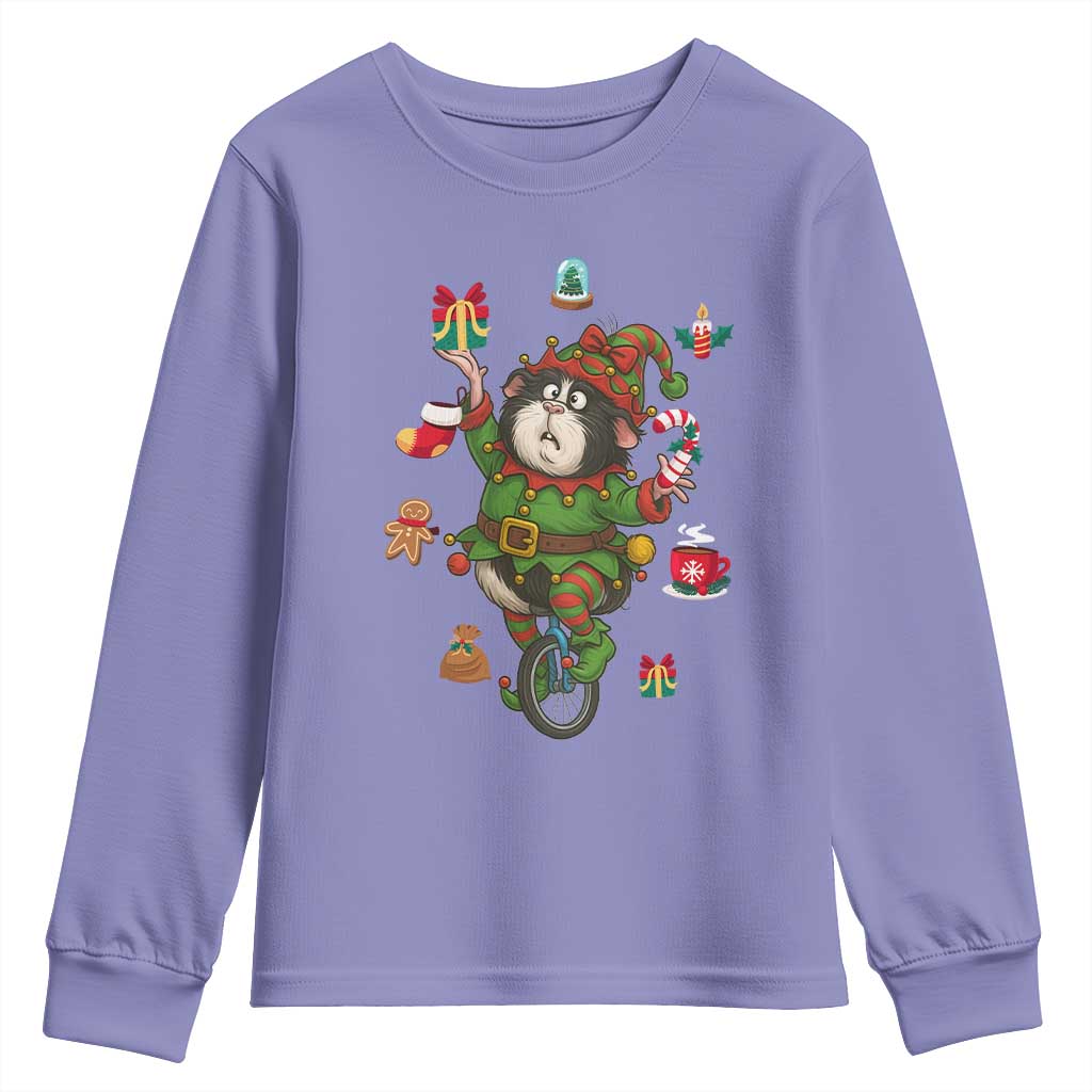 Guinea Pig Master Juggler Youth Sweatshirt Funny Christmas Cavy Lover Gift TS12 Violet Print Your Wear